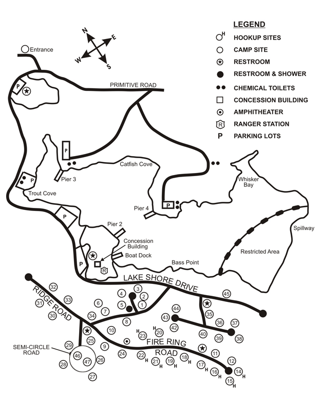 Dixon lake Campground Map